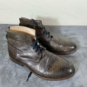Sutro San Francisco 11.5 M Vintage Style Combat Boot Brown Leather Goodyear